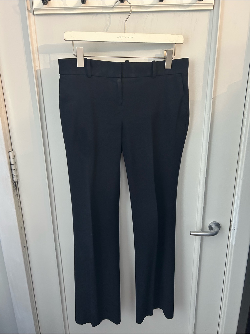 Ann Taylor Navy Trouser Pant In Seasonless Stretch